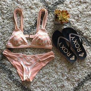 🌊 Rip Curl Tie Dye Bikini - peach/white